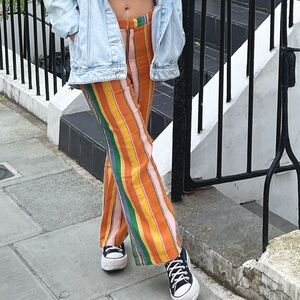Free People Striped Multicolor Women's Pants